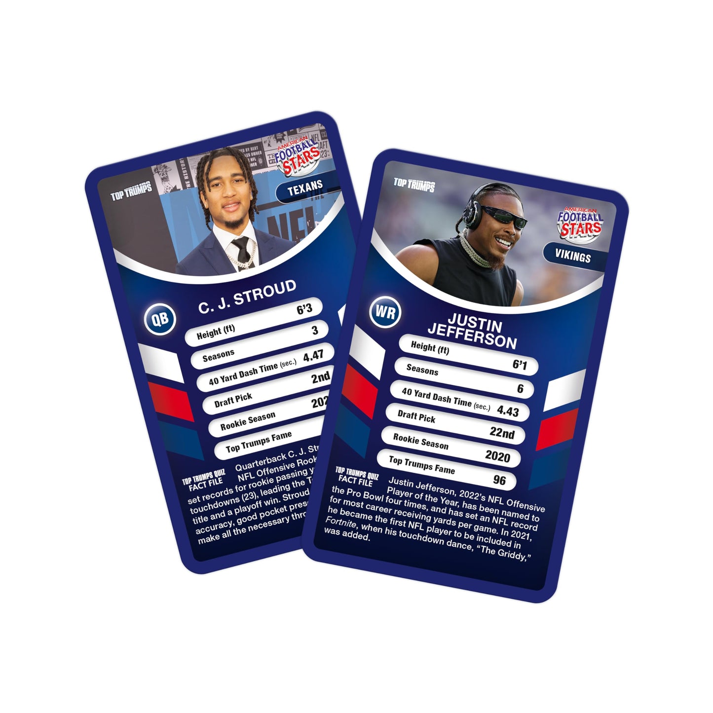 Top Trumps Card Game American Football Stars - Family Games for Kids and Adults - Learning Games - Kids Card Games for 2 Players and More - Kid War
