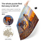 najiaxiaowu Wooden 1000 Pieces Jigsaw Puzzles for Adults, Elderly or Kids, Western Cowboy Rider Prairie Wind Flower Puzzle for Family Parent-Child
