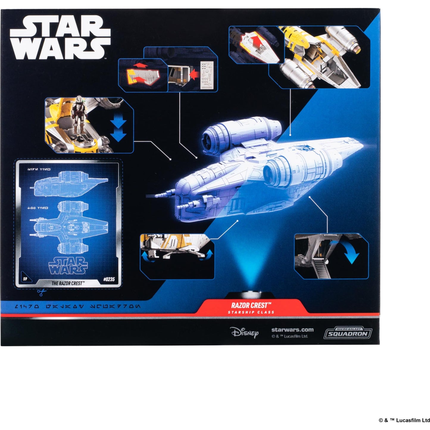 Star Wars™ Micro Galaxy Squadron Razor Crest - 7-inch Vehicle with 1-Inch Micro Figure Accessory