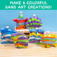 Made By Me Create Your Own Underwater Sand Art, Includes 6 Ocean-Themed Bottles, 8 Sand Colors, Glitter, & Funnel, Great Staycation or Group Activity