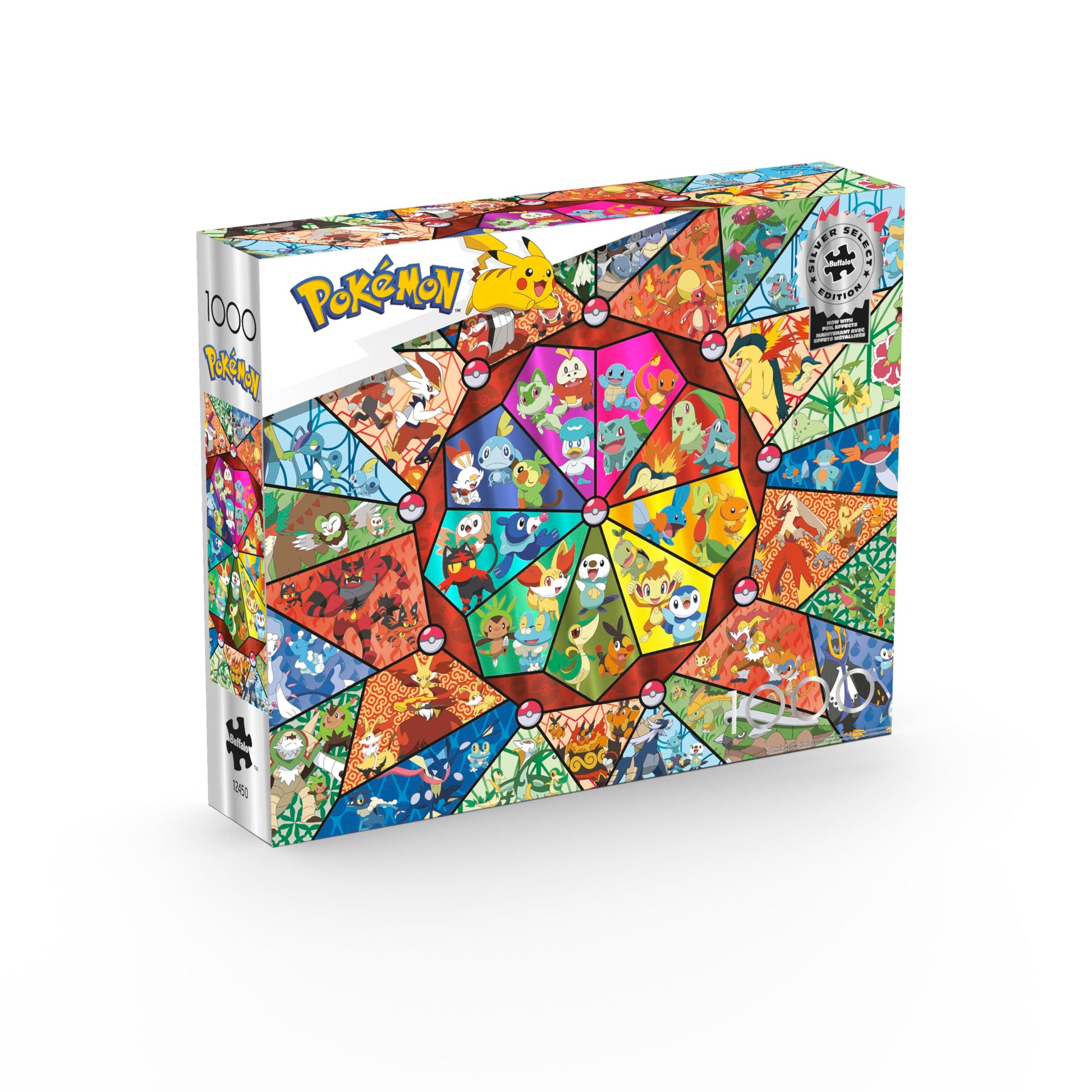 Buffalo Games - Pokémon Stained Glass - 1000 Piece Jigsaw Puzzle for Adults