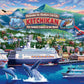 Boardwalk Ketchikan 500 Piece Jigsaw Puzzle Scenic Wildlife Alaska Puzzles with Premium Box, Gift for Adults and Family 16"x20"