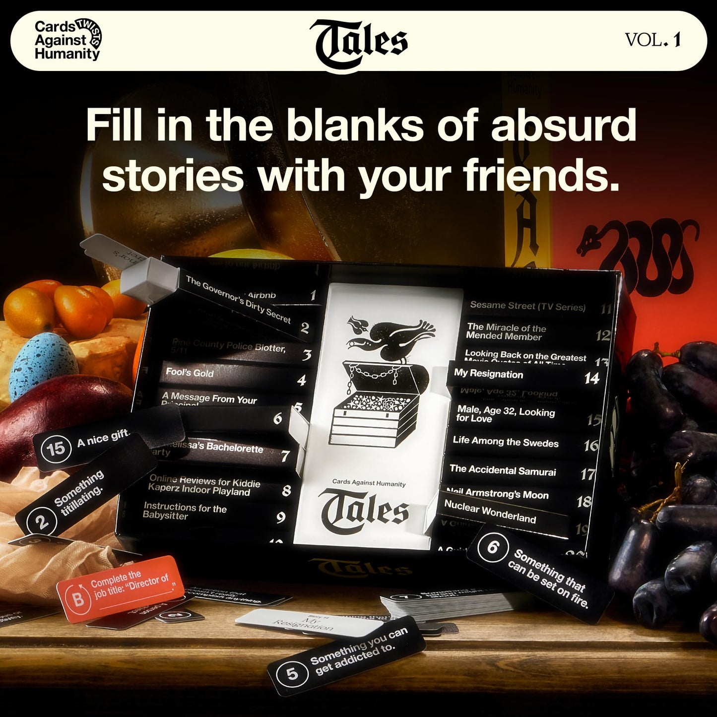Cards Against Humanity Tales Vol. 1 • A New Twist on The Classic Adult Party Game • Fill in The Blanks of Horrible Stories with Your Cards