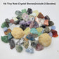 450 Pieces Rocks Collections for Kids, 40+ Kinds Gemstones and Crystals Set, Rocks and Minerals Science Kit Include 1.5lb Tumbled Chips Crystals
