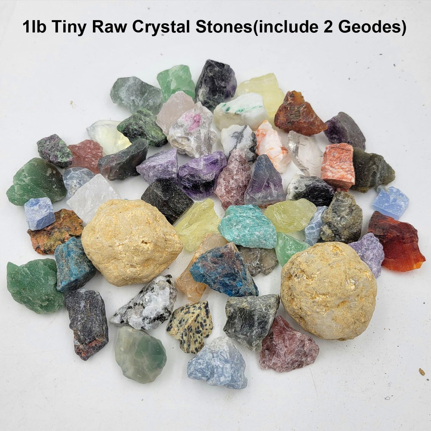 450 Pieces Rocks Collections for Kids, 40+ Kinds Gemstones and Crystals Set, Rocks and Minerals Science Kit Include 1.5lb Tumbled Chips Crystals