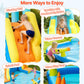 VEVOR Inflatable Crocodile Bounce House with Blower, Spacious 6-in-1 Kids Water Park with Slide, Splash Pool, Water Cannon, Ring Toss & Climbing Wall