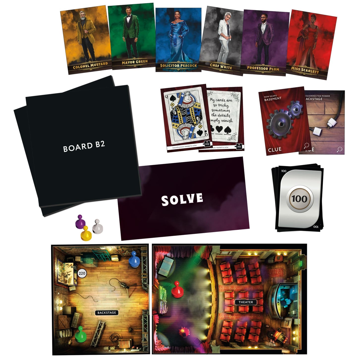 Clue Escape: The Illusionist’s Club Board Game | Escape Room Family Game | 1-Time Solve Mystery | Ages 10+ | 1-6 Players | Difficulty 4 | 90-120 Mins