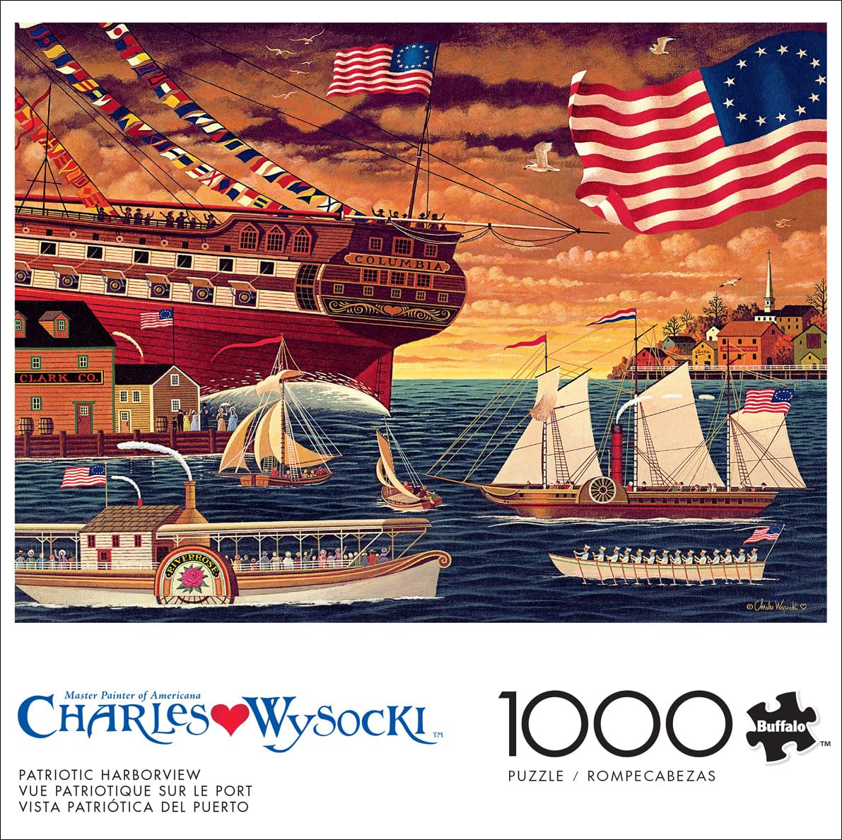 Buffalo Games - Charles Wysocki Patriotic - 1000 Piece Puzzle for Adults