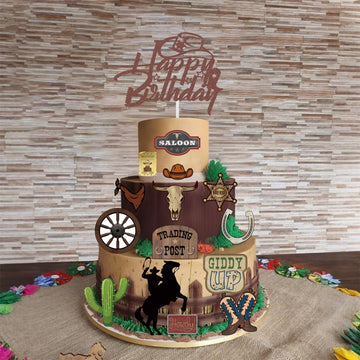 Cowboy Cake Toppers Glitter Cowboy Hat Cake Decorations Party Decoration