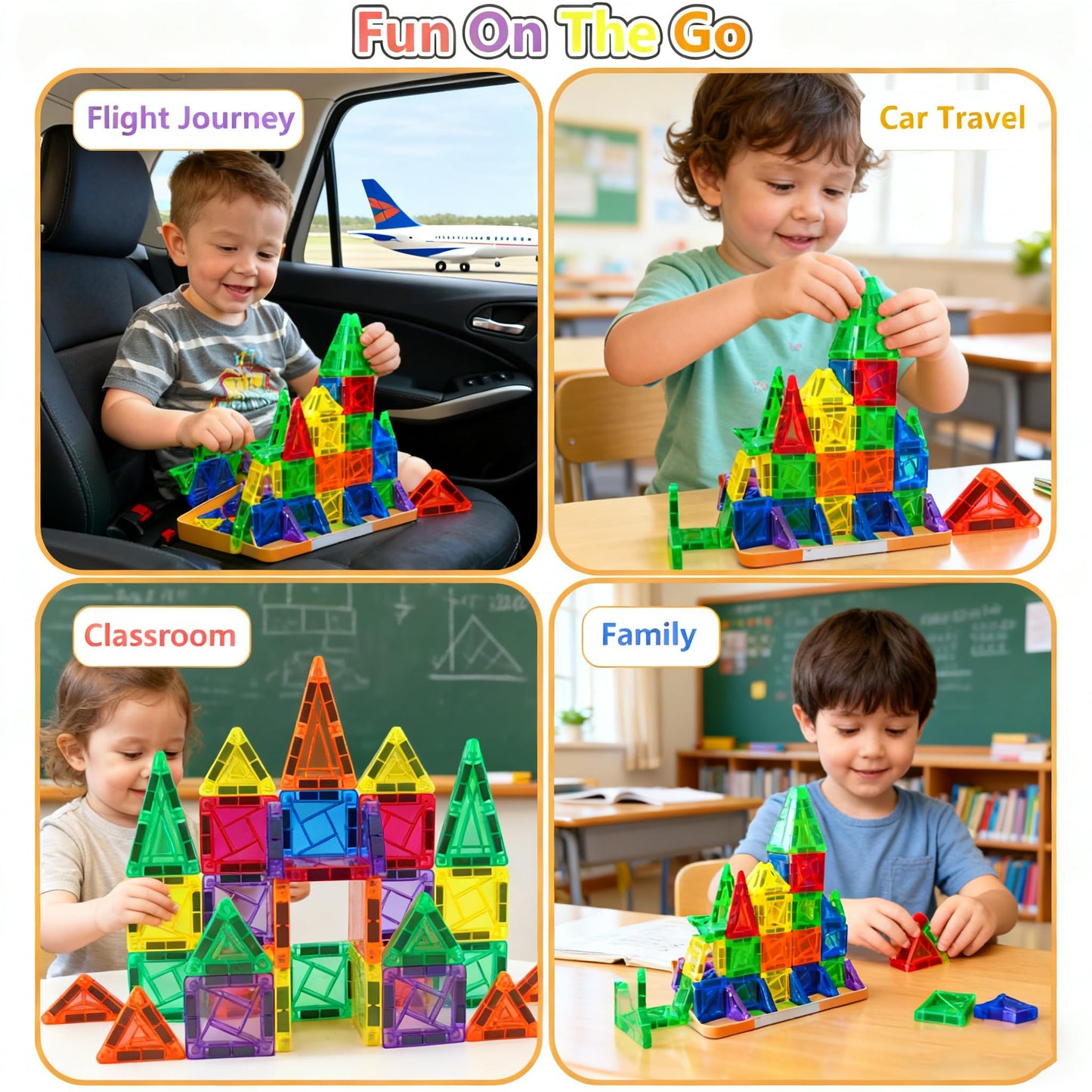 AROART 26-Piece Valentines Day Gifts for Kids Strong Magnetic Tiles Building Set - Durable,Vibrant Colors, STEM Toys for Kids 3+, Creative Learning