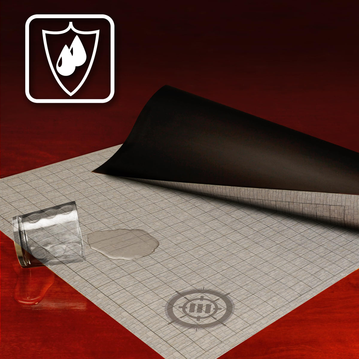 ENHANCE RPG Grid Mat - Tabletop DND Map (24x36 inch) Role Playing Dry Erase DND Mat Complete Gaming Set for Masters and Starters, Erasable Battle Grid