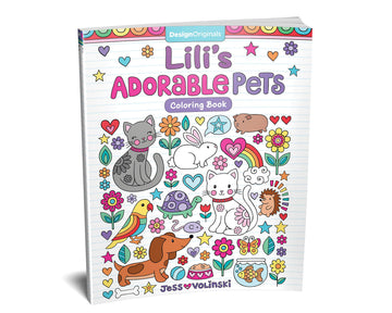Notebook Doodles Adorable Pets - Customized Coloring Book (Design Originals) Personalized with Name and a Special Note from You to Make a Thoughtful