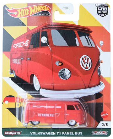 Hot Wheels Volkswagen T1 Panel Bus, red 2/5 [Porsche Renndienst]