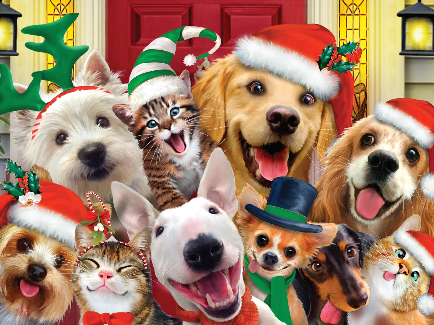 Ceaco - Selfies Holiday Dogs - 500 Piece Jigsaw Puzzle for Adults