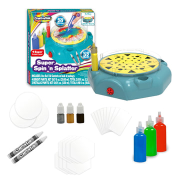 Creative Kids Super Spin 'n Splatter Art Machine Artas and Crafts for Boys and Girls Ages - Painting Spinner Toys for Kids - Gift Ideas 6 7 8 9 Ages