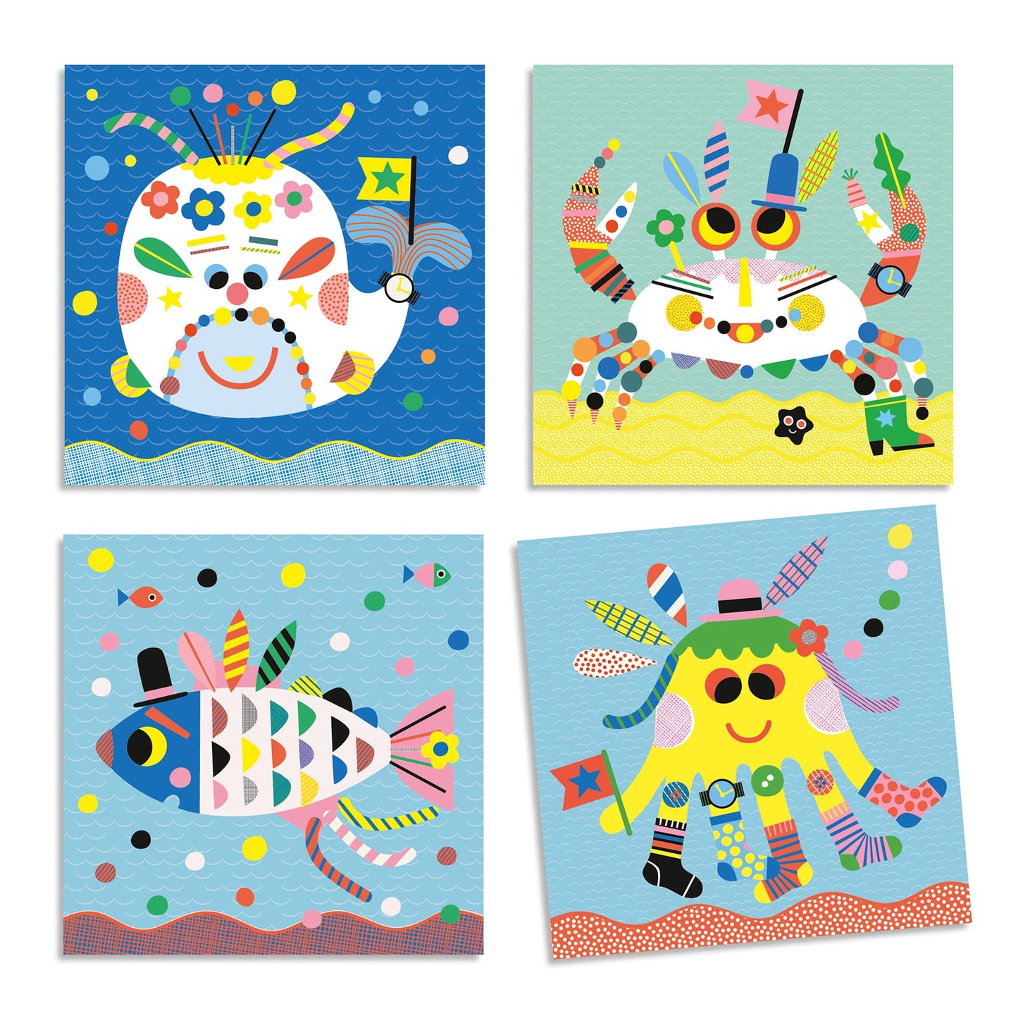 Create Sea Creatures with Stickers by Djeco