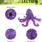 DolliBu Wild Stuffed Animal Soft Plush Collection, Best Buddy Animal Gift for Children, Adorable Nursery Zoo Sea Creature Peekaboo Critters - Purple