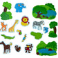 Edushape Magic Creations Foam Sticker Imaginative Bath Tub Activity Play Set, Jungle Fun