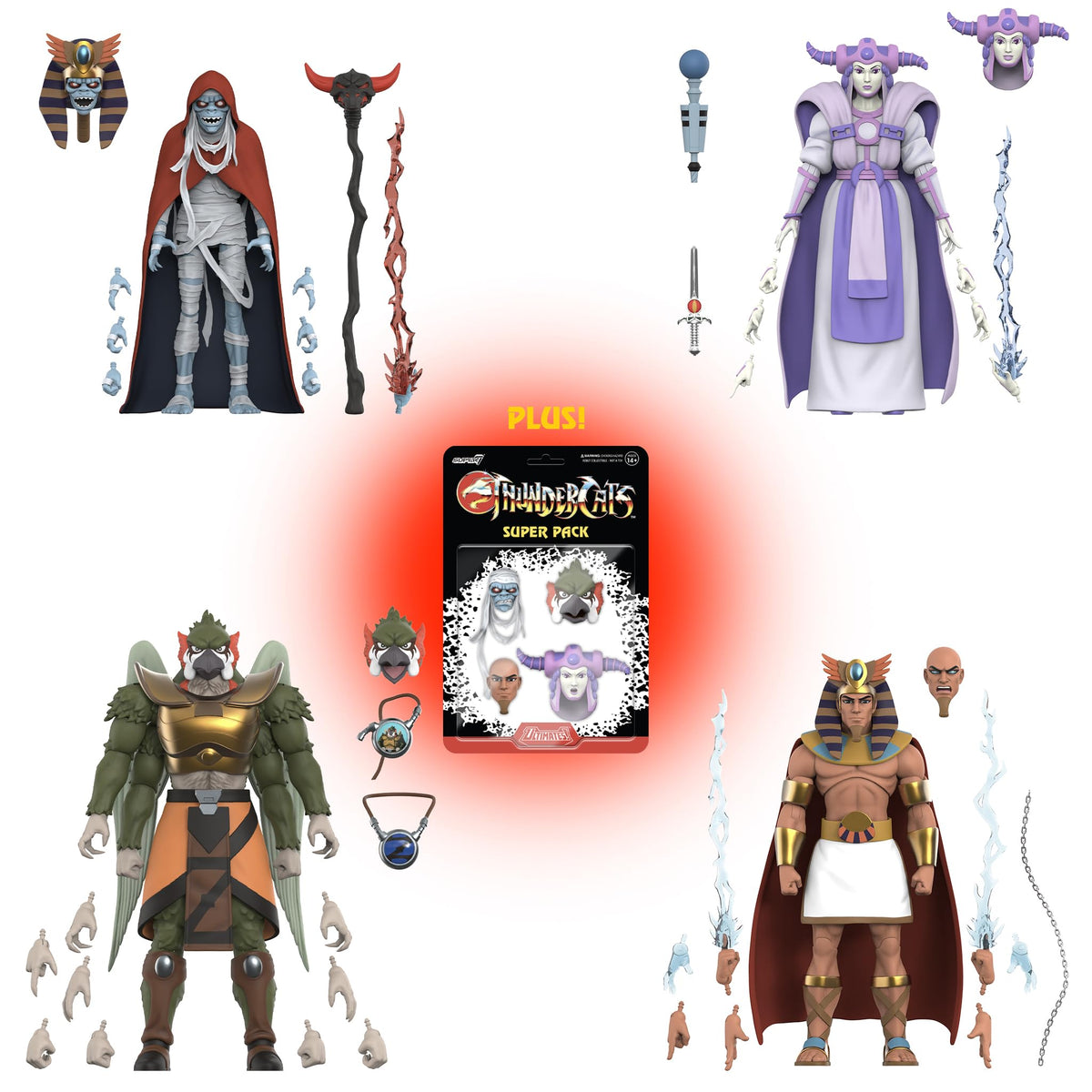Super7 ULTIMATES! Thundercats Wizz-Ra - 7" Thundercats Action Figure with Accessories - Classic Cartoon Collectibles and Retro Toys