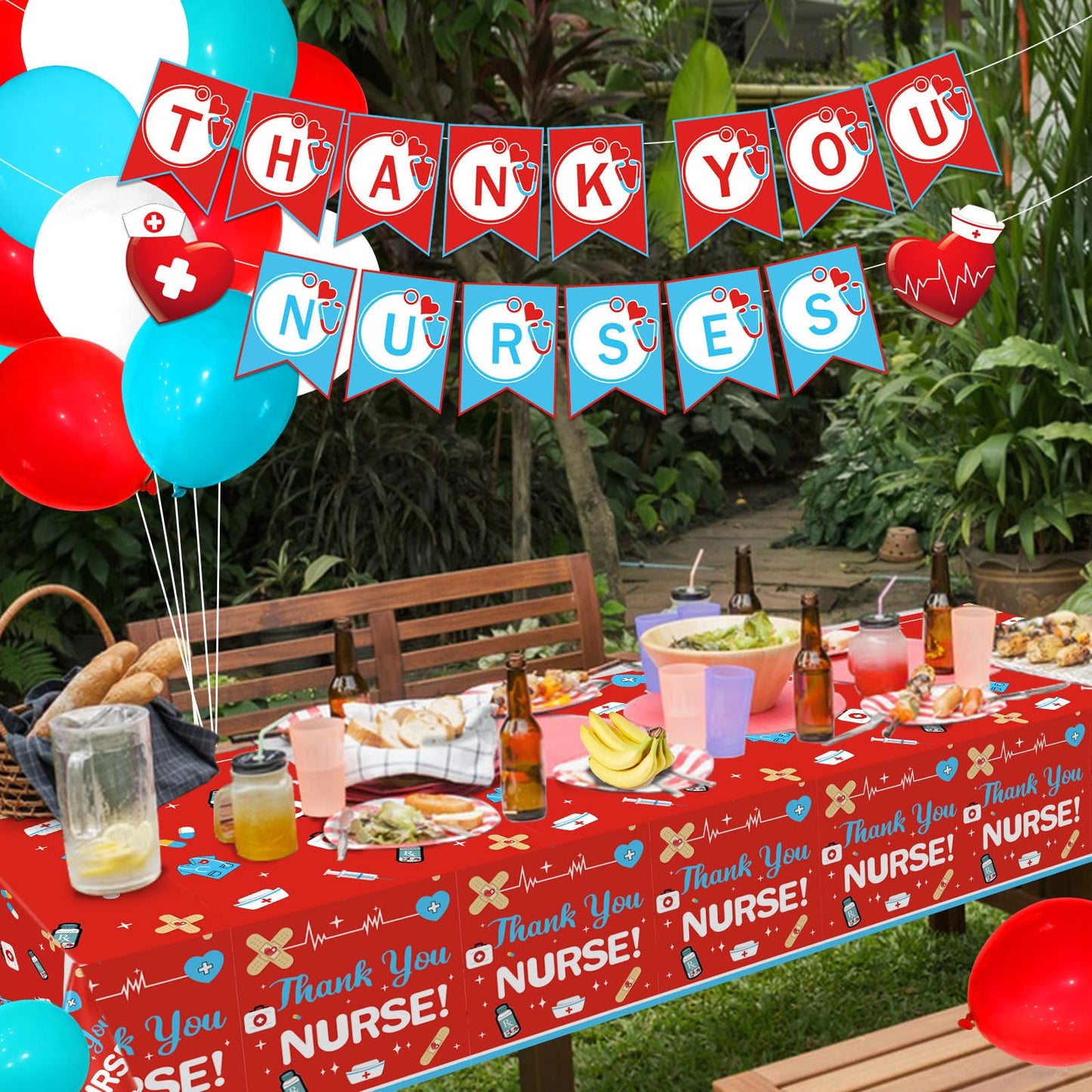 Yavxzvbw 3Pcs We Appreciate You Decorations Nurses Week Tablecloths Thank You Nurses Tablecloths for Nurse Appreciation Week Nurse Week Decorations