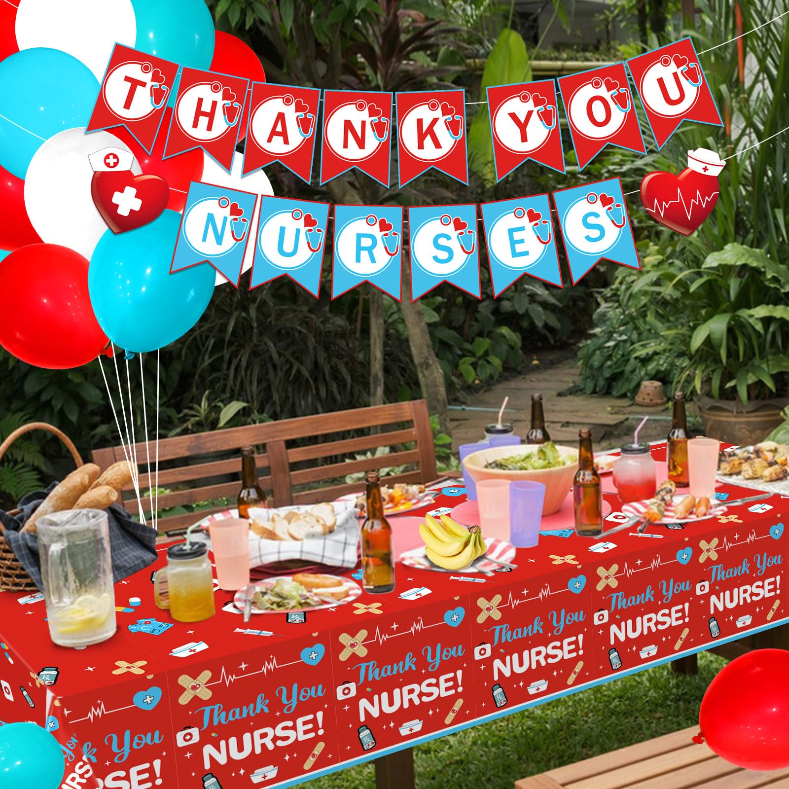 Yavxzvbw 3Pcs We Appreciate You Decorations Nurses Week Tablecloths Thank You Nurses Tablecloths for Nurse Appreciation Week Nurse Week Decorations