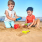 Hape Beach Basics Sand Toy Set Including Bucket Sifter, Rake, and Shovel Toys| Sand Toy Playset for Toddlers 18M+