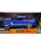 Jada Toys Big Time Muscle Hyperchargers RC - 2015 Ford Mustang Gt, Usb Charging, 2.4 Ghz, Glossy Blue with White Stripes (30723)