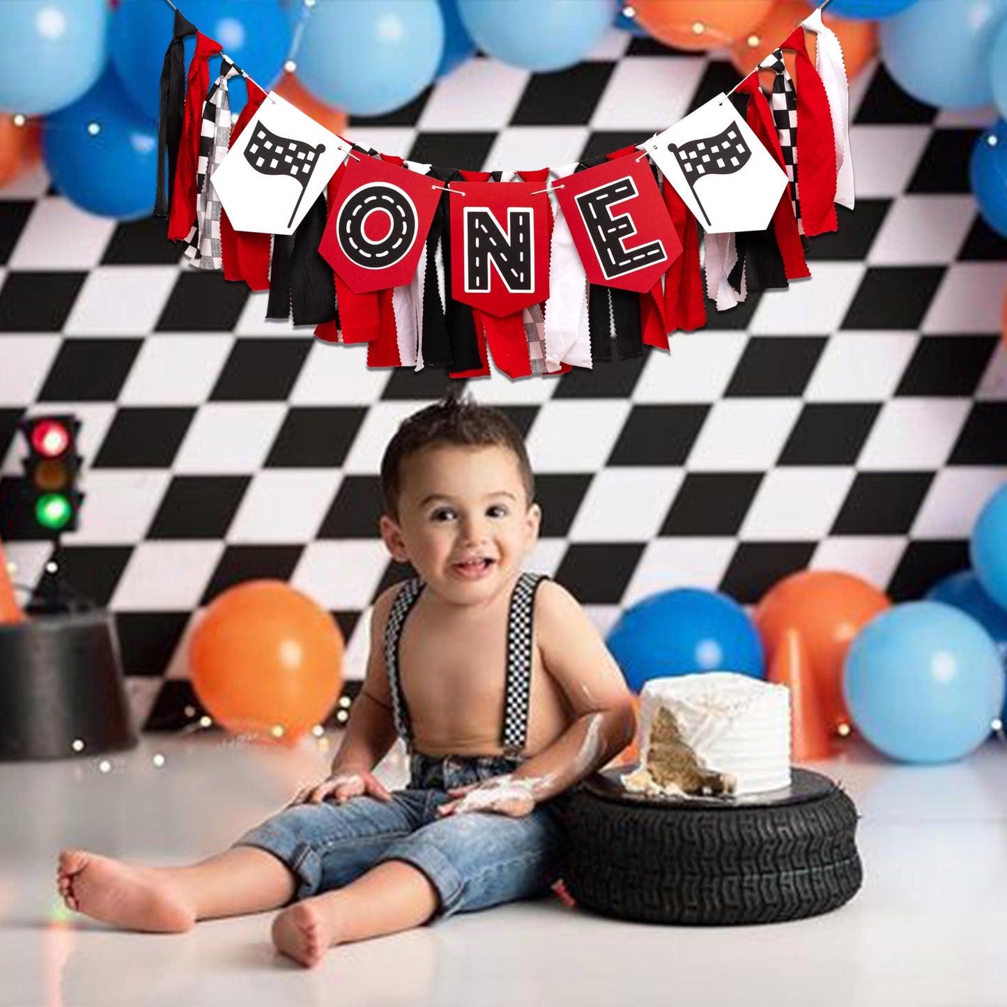 MUWEOL Racing Car ONE High Chair Banner