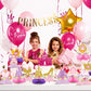 12 Pcs Princess Castle Honeycomb Centerpieces - Little Princess Party Table Decorations with Crowns, Castles, Bows and Hearts for Birthday Party, Baby