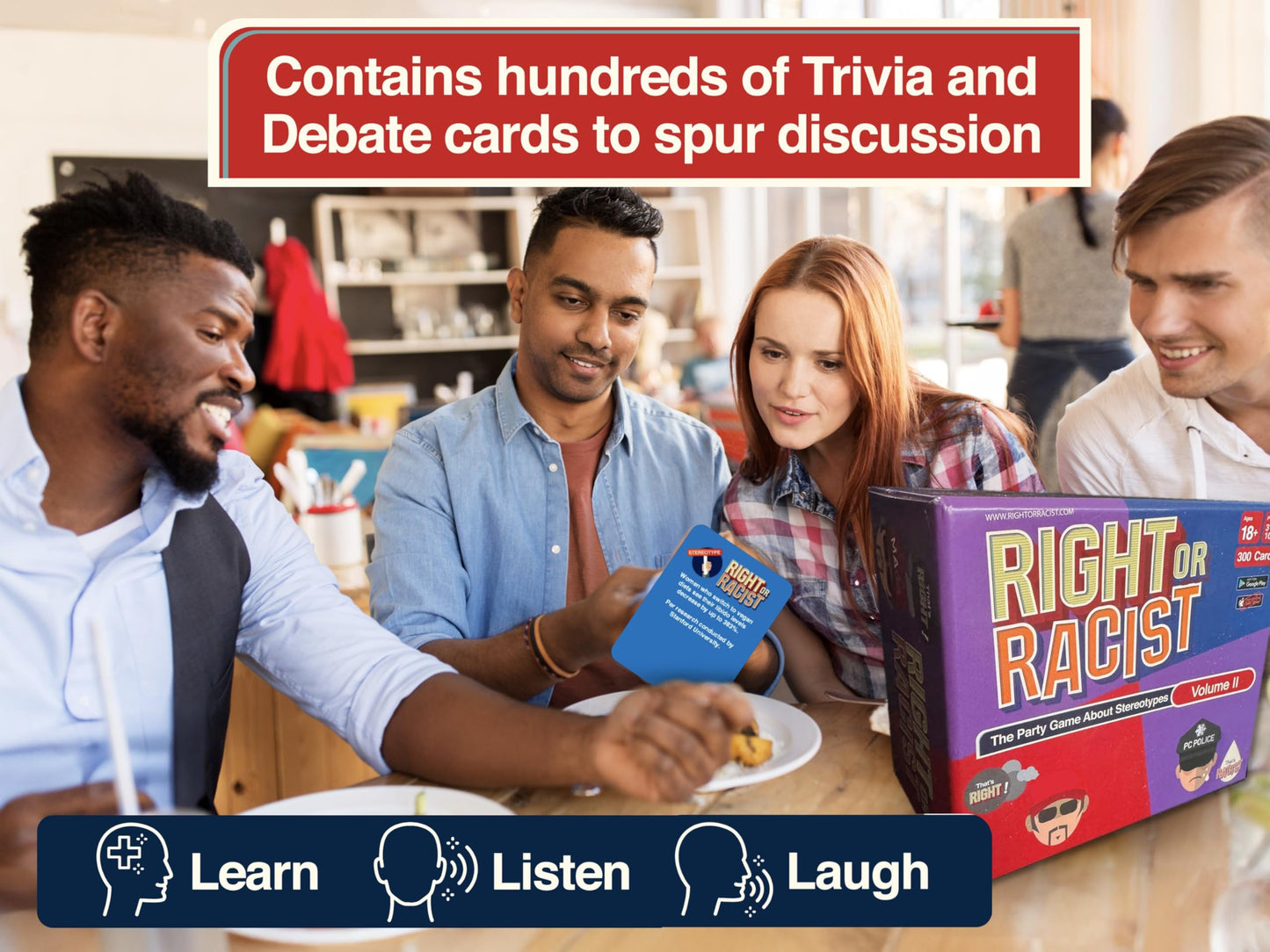 Right Or Racist Vol 2 - Funny White Elephant Gift - Gifts for Men - Adult Party Game - Funny Gag Gift