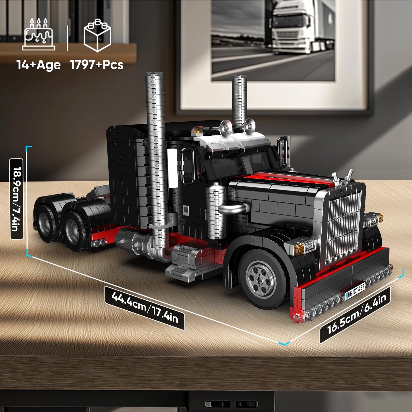 Mould King 10037 Heavy-Duty Tow Truck Building Toy Set, MOC Road Trailers Building Toys, Technology Wreckers Toy for Adult 14+ (1,797 Pieces)