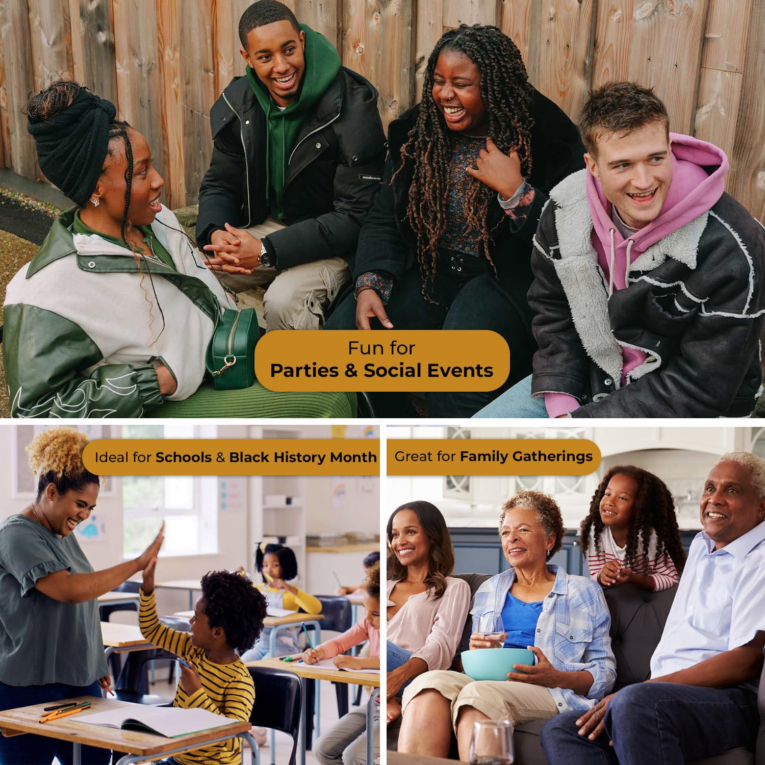 Black Heritage Trivia Game - Fun & Educational Family Card Game - Celebrate African American Culture with Friends & Family - Perfect for Game Nights