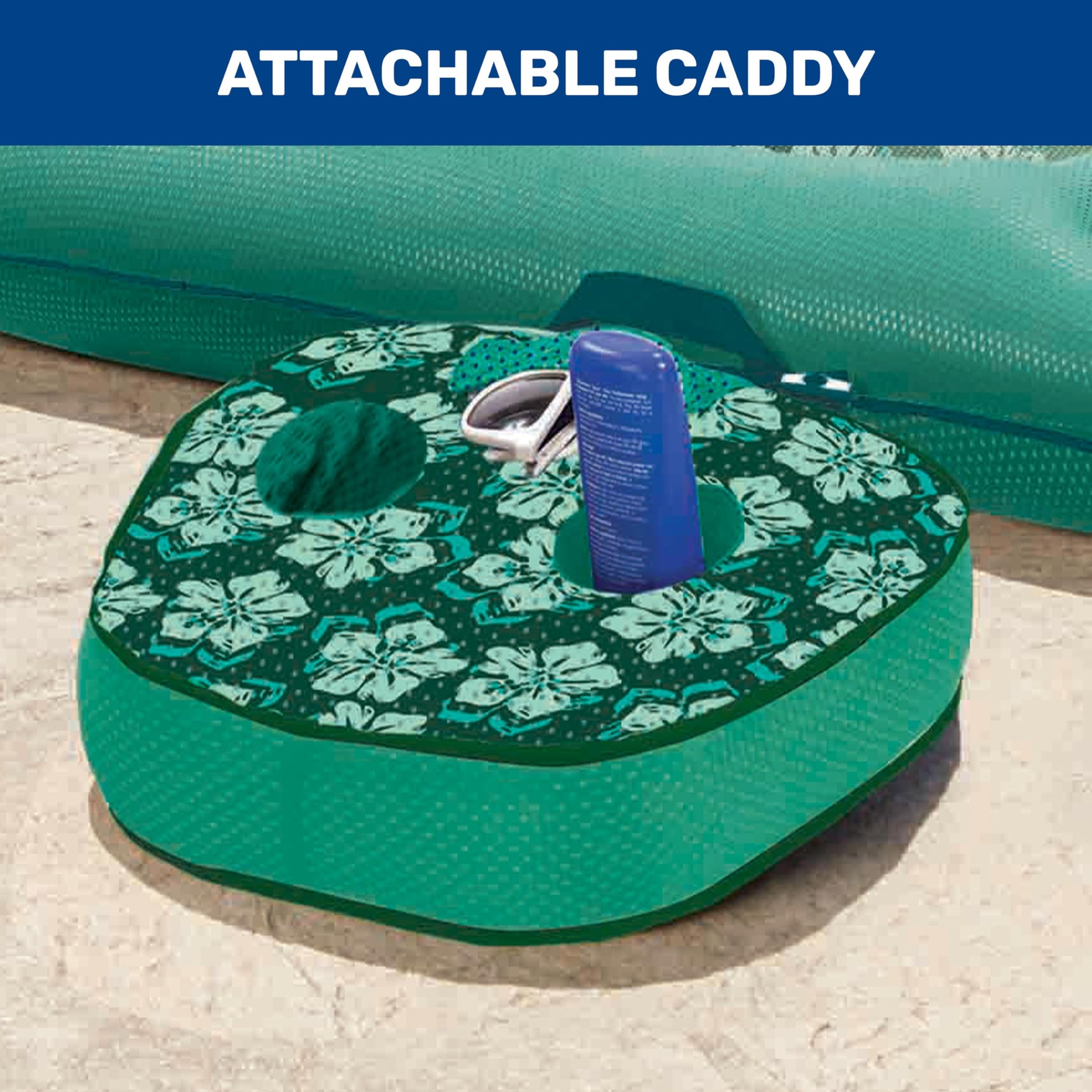 Campania 2 in 1 Convertible Water Lounge, Multi Teal Floral Print
