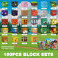 Mzyxxel Magnetic Blocks 100 PCS Magnetic Building Blocks, 3+ STEM Montessori Sensory Toys, Magnetic Cube for for 3 4 5 6 7 8 9 10 11 12 8-12 Years Old
