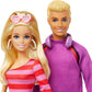 Barbie Fashionistas Set with 2 Fashion Dolls & 6 Accessories, Ken Roller-Skating Fashion Dolls, 65th Anniversary Collectible