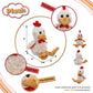 DolliBu Plush Rooster Stuffed Animal - Soft Plush Huggable Sitting Yellow Rooster, Adorable Playtime Plush Toy, Cute Farm Life Cuddle Gift for Kids
