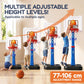 Homeli Toddler Basketball Hoop for Indoor Outdoor Play, Adjustable Mini Basketball Hoop with 3 Soft Balls & Pump, Easy to Assemble Basketball Goal