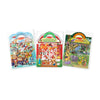 Melissa & Doug Puffy Sticker Activity Books Set of 3 - Safari, Pirate &On The Farm, with Reusable Stickers and Fold-Out Scenes, Mess Free Play Set &