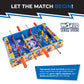 Marvel Spidey & Friends Foosball Table for Kids - Tabletop Soccer Game with Rod Handles, Ball & Players - Wooden Mini Game Table - Kids 4+