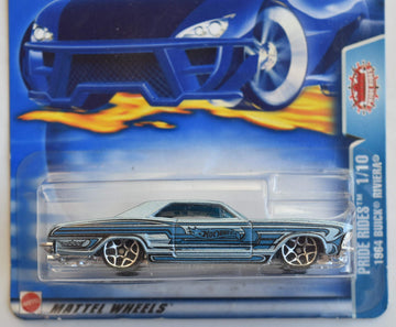 Hot Wheels 1:64 Scale Pride Rides 1/10 Blue 1964 Buick Riviera #133 Highway 35TH Card