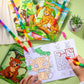 BenLouis 12 Jungle Safari Mini Coloring Books Kids with 12 Stacking Crayons Zoo Animals Lion Party Favors Small Activity Books Bulk for Kids Wild One