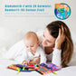 AMINFUN Soft Cloth Baby Books 4 Pack,ABC-Z&1-10&Colour&Fruit,Touch Crinkle Sensory Toys for Newborn Infants Toddler Non-Toxic Early Educational
