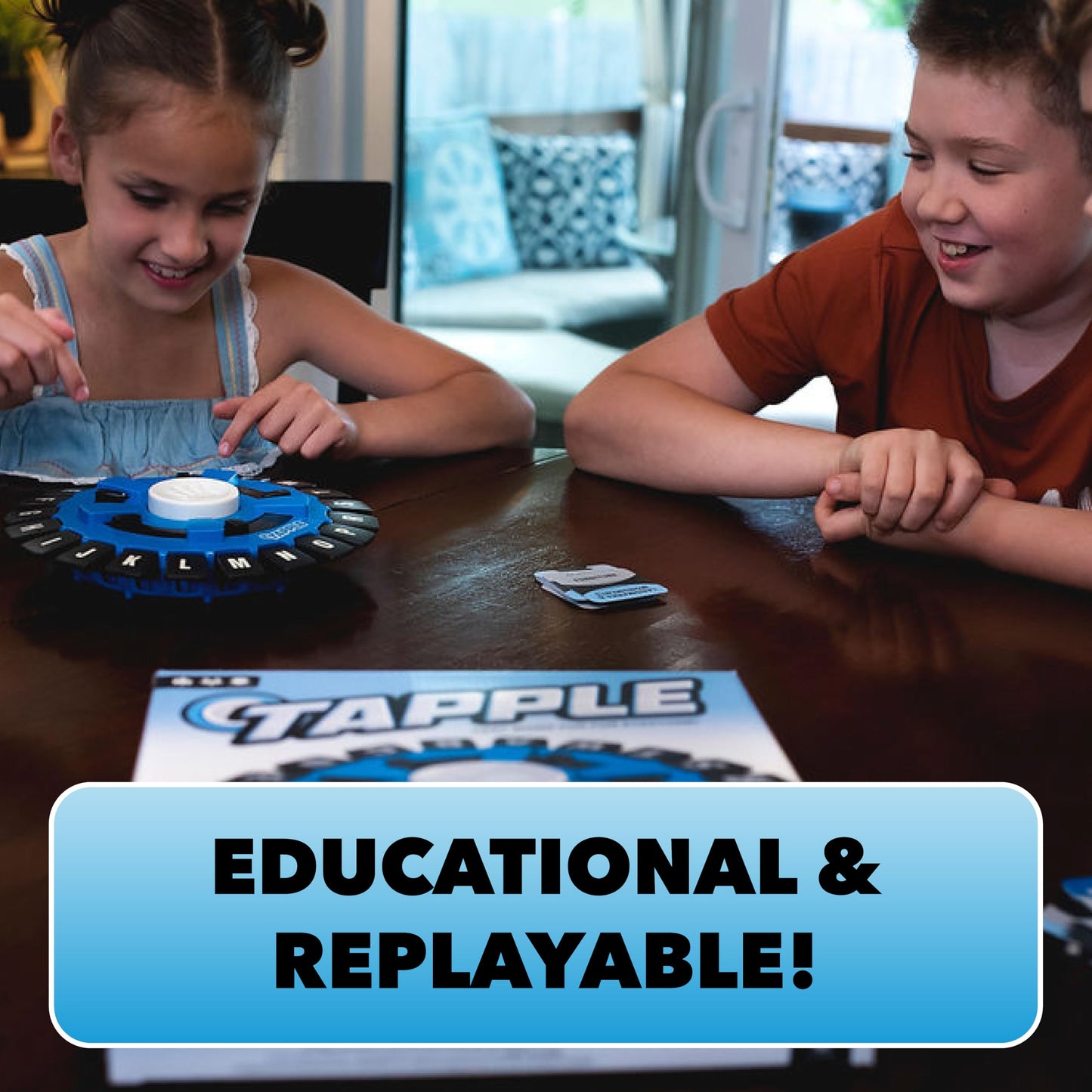 USAOPOLY The Original TAPPLE, The Fast-Paced Family Board Game,Choose a Category & Race Against The Timer to be The Last Player,Learning Word Game