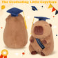 Achwishap Capybara Plush-Graduation Gifts Capybara Stuffed Animal with Tassel Graduation Blue Cap and Congrats Grad Sash,Cute Capybaras Plushies Gifts