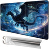 Playmat for MTG Dragon Under the Starry Sky Magic Play Mat 24x14 Inch Card Game Mat for Magic The Gathering TCG PTCG Playmat with Free Storage Bags