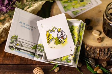 Luxury Hundred Acre Wood Themed Deck of Playing Cards - Premium, Collectible Card Set Gift for Adults and Card Game Enthusiasts. Gold Edging, Custom