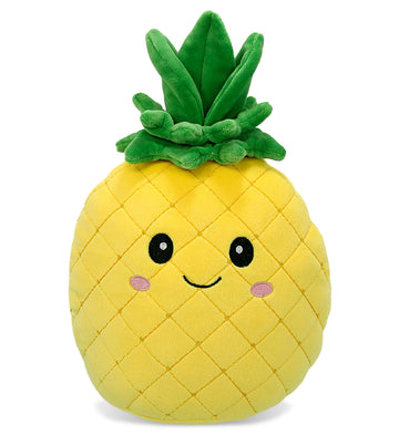 DolliBu Snug-Mooshies Pineapple Stuffed Toy - Super Squishy Cheerful Plush Fruit for Girls and Boys, Cute Pineapple Plush Toy for Stress Relief