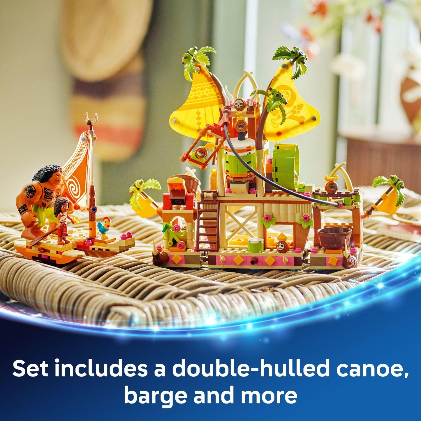 LEGO Disney Moana 2 Kakamora Barge Kids Toy - Pretend Play Building Set for Boys and Girls, Ages 7+ - 9 Characters, Including Moana, Maui, Kotu,
