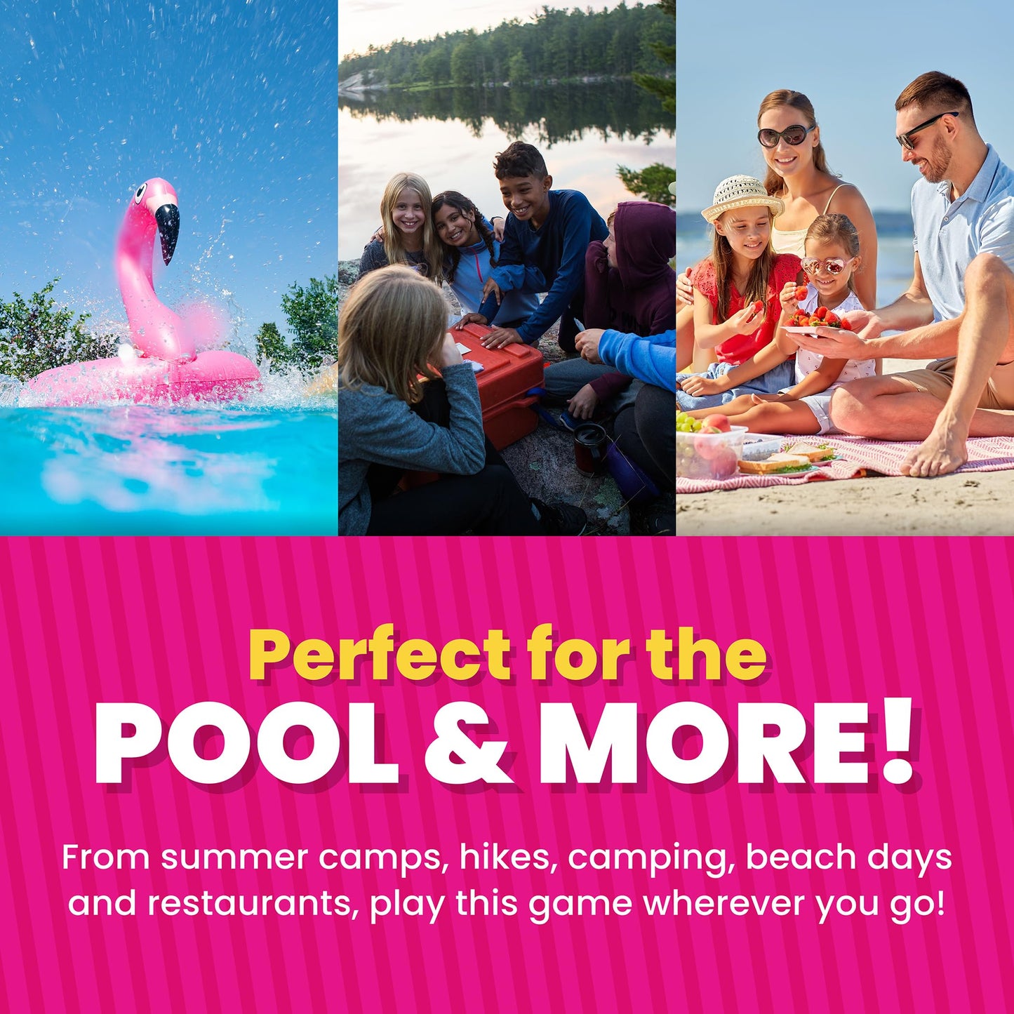 Taco Cat Goat Cheese Pizza Pool Edition Wildly Entertaining Waterproof Card Game for Outdoor Game Days | Easy to Play with 10 Minute Rounds | Fun