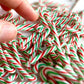 Miniature Candy Canes, Peppermint Embellishments, Non-Edible Tiny Mini Small Christmas Craft, Dollhouse Miniatures Polymer Clay (20PCS)